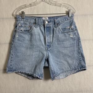 Levi's Women’s Size 29 Blue Wash 6" Inseam 501 Denim Shorts